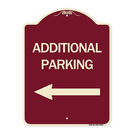 Additional Parking Left Arrow Heavy-Gauge Aluminum Architectural Sign